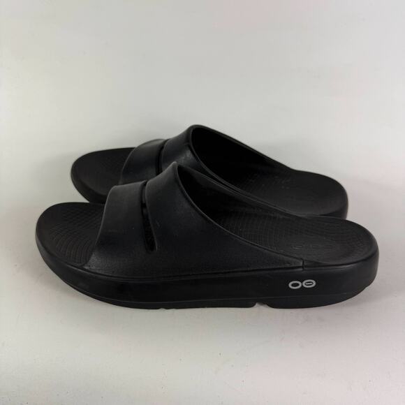 OOFOS OOahh Slide Sandals Women's 10 Black Slip-On Open Toe Outdoor Casual - Picture 5 of 9
